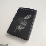 چاپ طرح دلخواه روی فندک زیپو (مدل گازسوز مشکی رنگ)